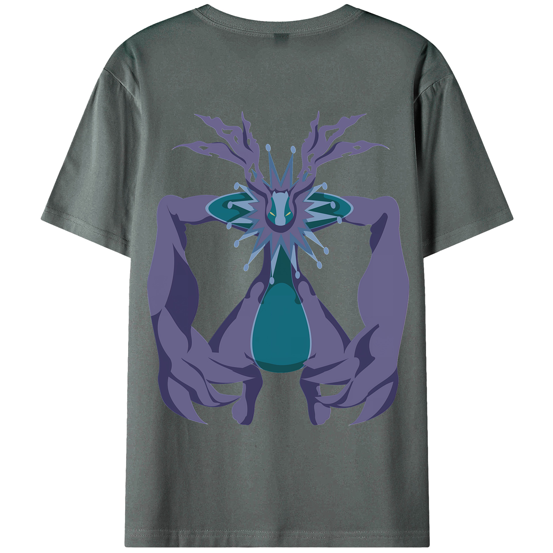 （画像用） Digimon デジタルモンスター/デジモン 綿100％ メンズ半袖Tシャツ（バックプリント） 通気性